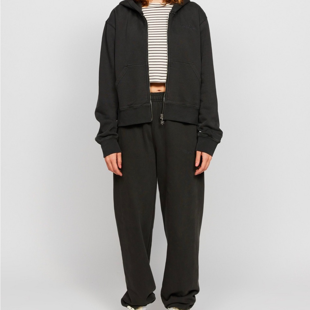 Samii Ryan Black Stone Wash Zip-Up Hoodie NWT - Picture 2 of 9